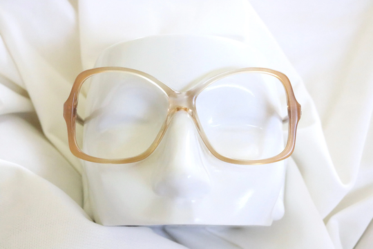 Vintage 70's Butterscotch Shimmer Arm Eyeglasses Frames