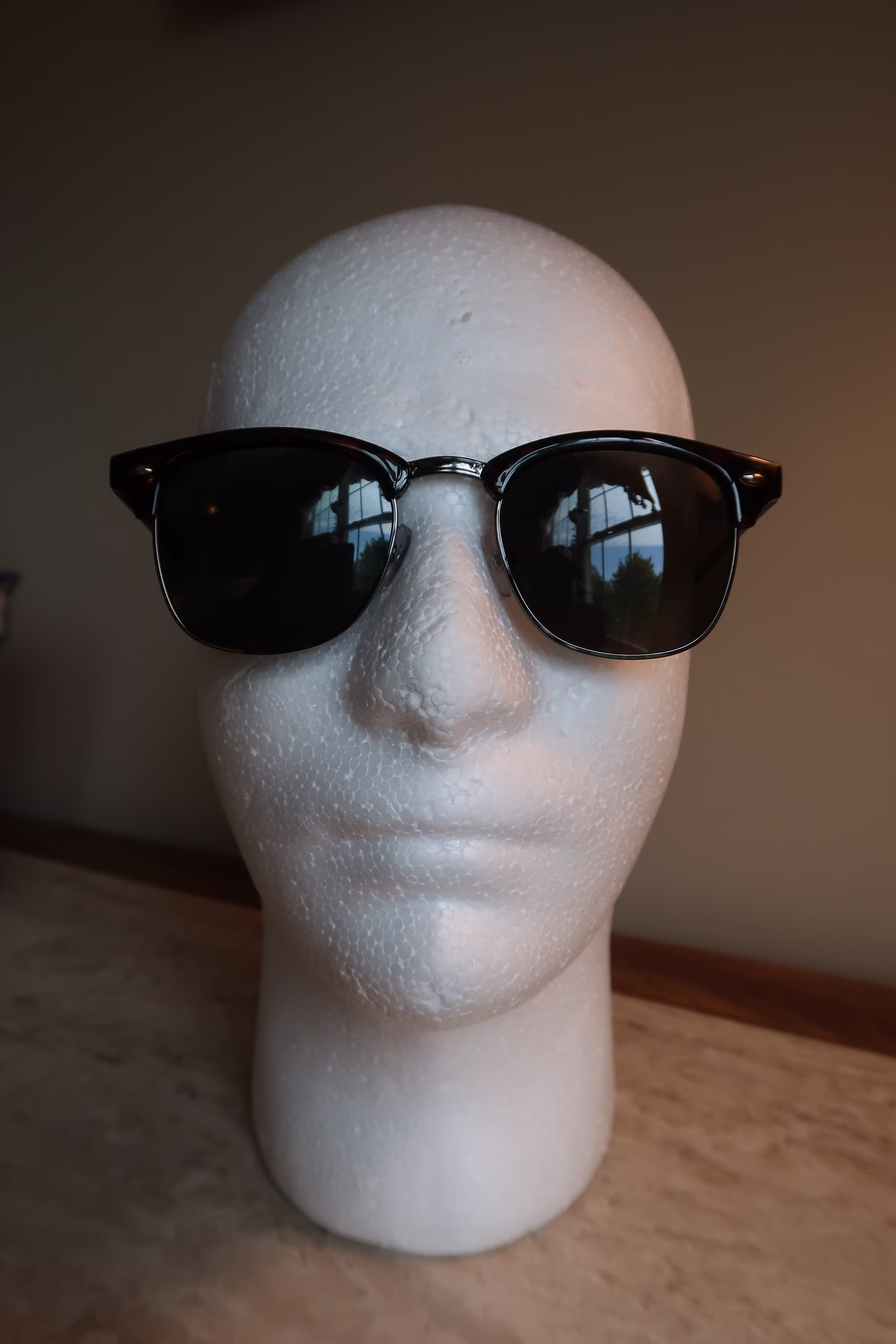 Vintage Polarized Sunglasses Foster Grant Warren Ray Ban Clubmaster Style - Brand New Cleaning Cloth & Soft Case Included