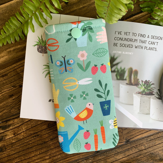 Handmade Gardening Fabric Glasses Case Sunglasses Pouch Spectacle Gardeners Gift Idea