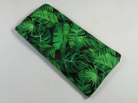 Leaves Fabric Sunglasses Case, Bags, Snap Button Cute Beautiful Leaves Design Bags