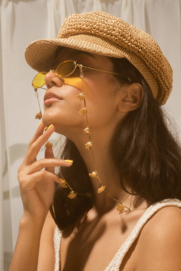 Glasses & Mask Chain - Silene Lace Floral Boho Sunglass Strap. Eyeglass Retainer, Holder, Summer Accessory Flower Power 70S