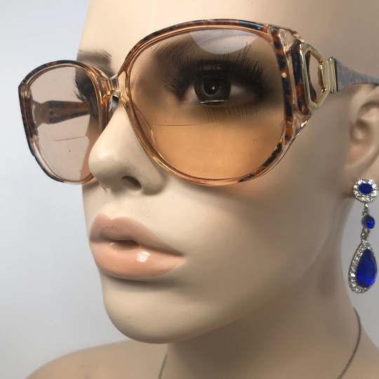 Vintage Tiger Model 004 Eyeglasses Glasses Frame Brown Patterned Used Eyeglass Frames Retro