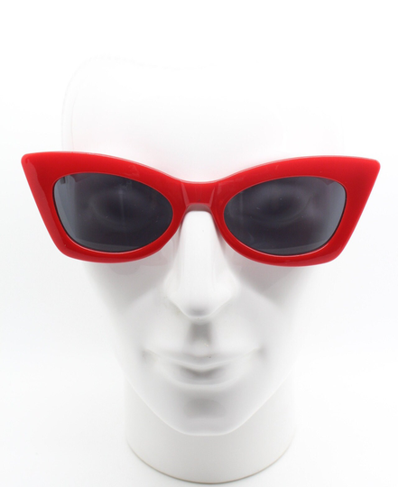 Vintage Y2K Red Pointed Cat Eye Sunglasses. 2000S Womens Cateye. 50S Rockabilly, Pin Up. Nos Cateyes