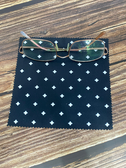 Navy & White Microfiber Cloth Eye Glass Cleaning Tablet Phone