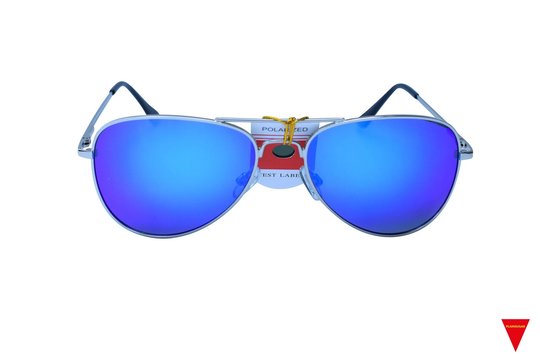Polarized Vintage Aviator Sunglasses With Blue & Orange Lenses, 90's For Men, Women, Unisex