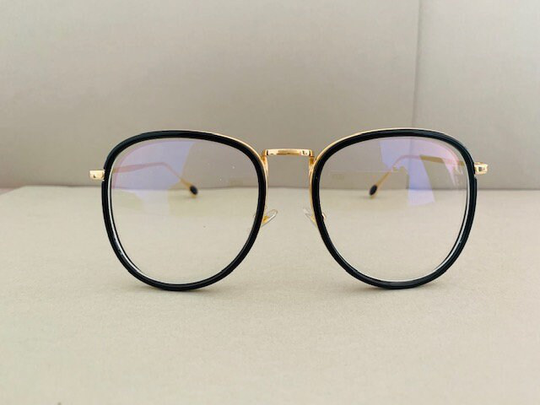 Vintage Chic Retro D Gold/Black Form Eyeglasses Frame Optical Eyewear Non-Prescription With Clear Lenses For Women Men-38