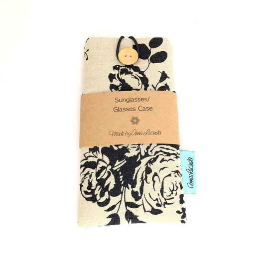 Fabric Sunglasses Case, Soft Padded Glasses Pouch, Eyeglasses Holder, Floral Design