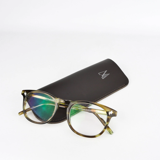Leather Glasses Case // Brown Handmade Spectacles Slip Sunglasses Pouch Chroma