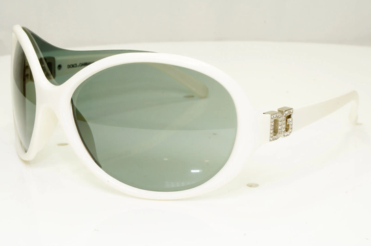 Authentic Dolce Gabbana Vintage Sunglasses Crystal White Dg 6001 508/87 34557