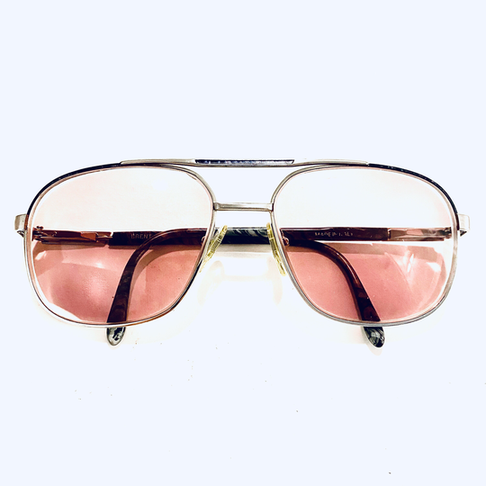 Vintage 80S Grey Marble Silver Aviator Eyeglasses