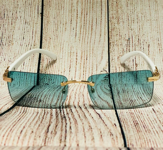Luxury Rimless Buffs Sunglasses - Green
