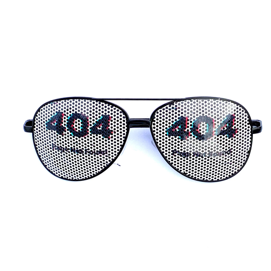 404 Webpage Error Graphic Sunglasses