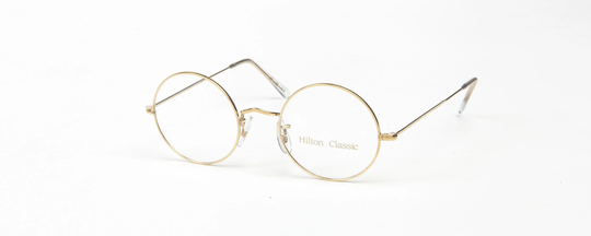 Vintage Hilton Classic 2 Round Gold 14K Rolled Eyeglasses Optical Frame Size 49-22