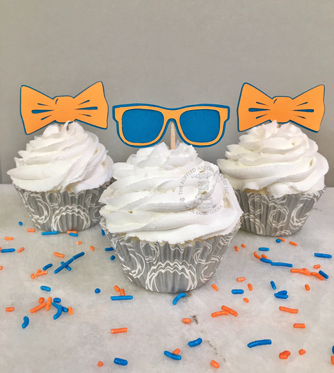 Sunglasses & Bows Cupcake Toppers | Decorations 12 Count