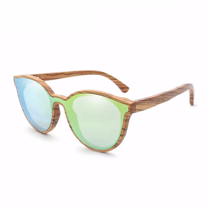 New Product Wood Sunglasses Women/Men Round Bamboo Sun Glasses Zebra Wooden Frame Free Shipping