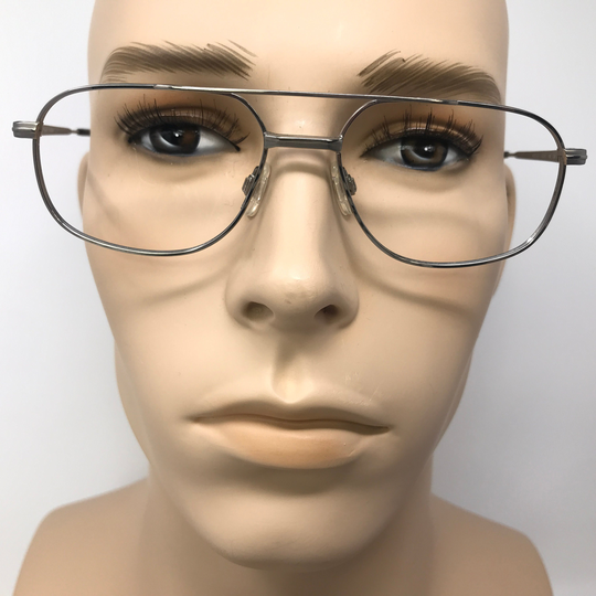 Vintage Jaeger Mod. 206 Eyeglasses Glasses Frame Silver Pilot Used Eyeglass Frames Retro Japan
