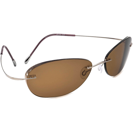 Silhouette Rx Sunglasses Frame Only M 8067 /15 6100 Titan Silver Rimless 58 Mm