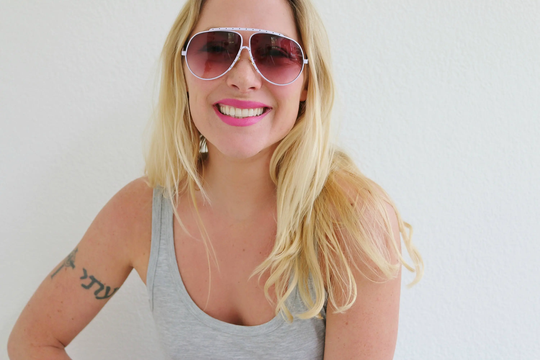 Nos, 1980S Lavender Stud Sunglasses
