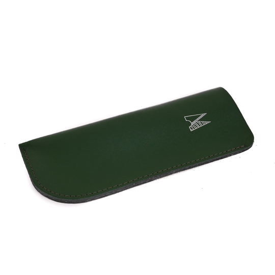 Dark Green Leather Glasses Case // Handmade Bright Spectacles Holder Forest Sunglasses Pouch Chroma