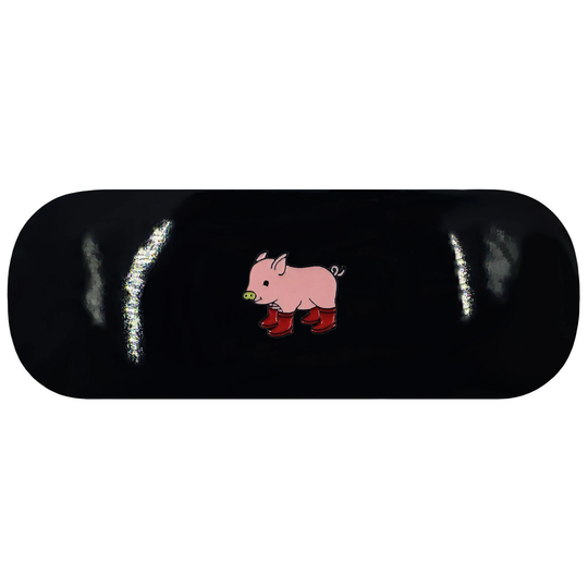 Pig in Boots Hard Glasses Case. Red Wellington Spectacle Wellies Reading Eyeglasses Animal Sunglasses