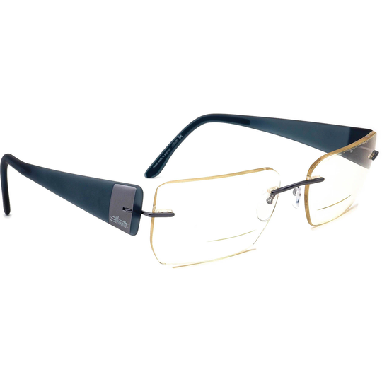 Silhouette Eyeglasses 7599 40 6053 Blue Rimless Frame Austria 55[]19 145