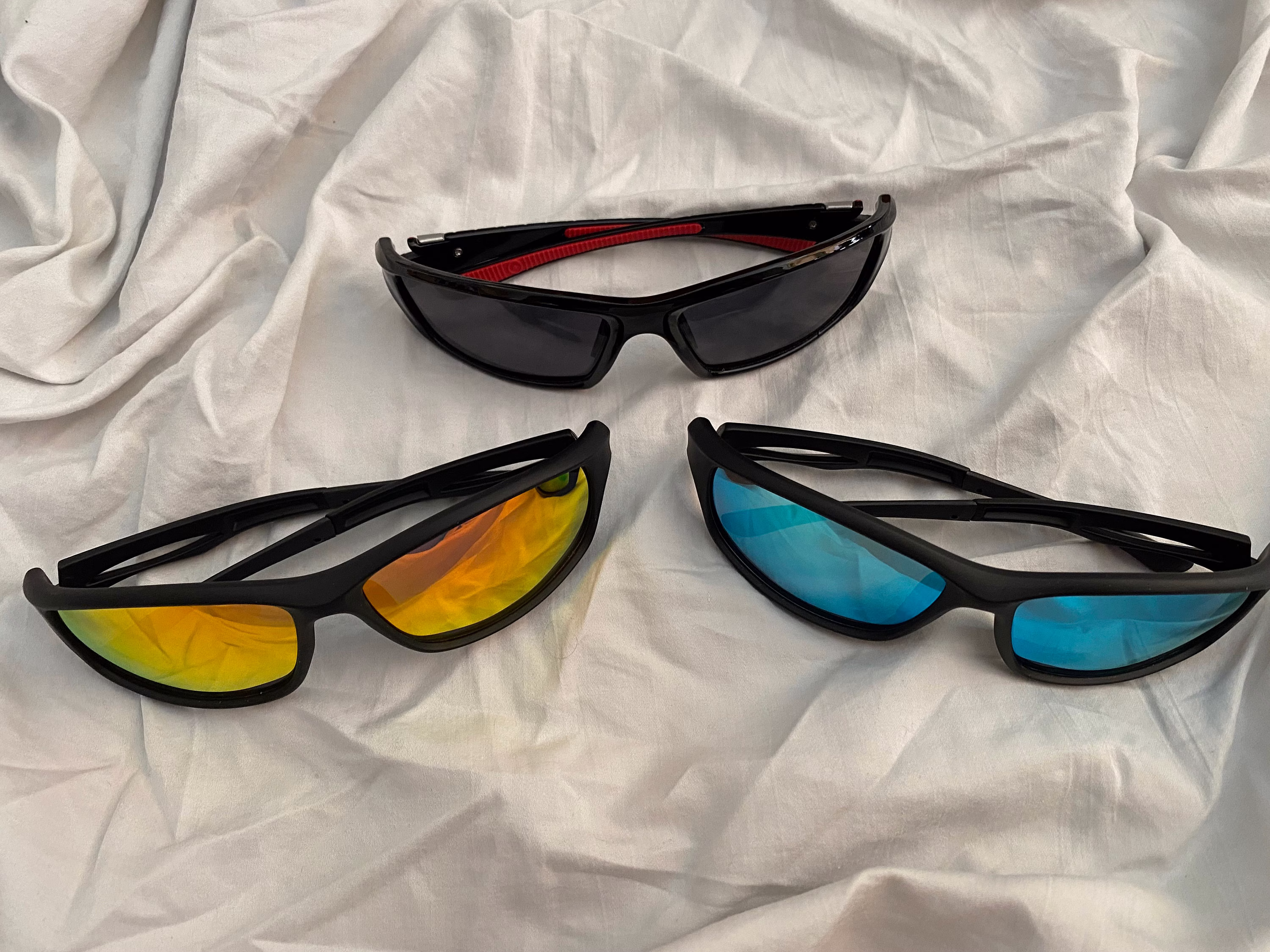 Polarised Wraparound Sports Sunglasses - Cool Vintage Retro Y2K Look-Lightweight Uv400 Mirror Lens For Cycling, Festivals, Parties, Raves