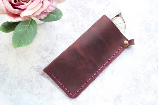 Leather Glasses Case, Personalised Sunglasses Watch Handmade Leather Eyewear Cases, Gift For Her, Birthday Gift