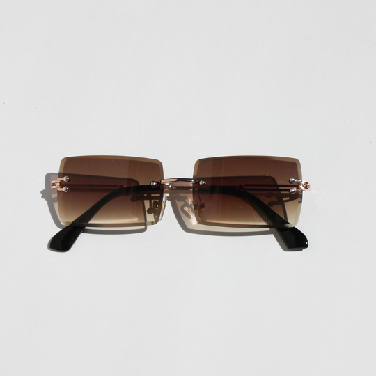 Frameless Sunglasses With Gold Frames