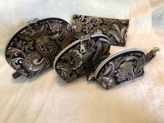 Clam Up Pouch Set Extra Small, Small & Medium Plus Eyeglass Holder