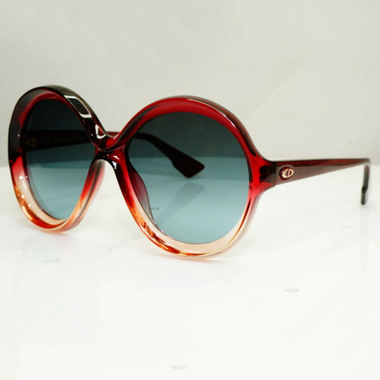 Authentic Dior Womens Sunglasses Burgundy Bianca 0T5I7 Oversized Vintage Square 30668