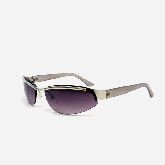 Authentic Vintage 90S Made Frameless Silver Pilot Deadstock Sunglasses