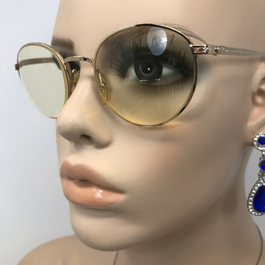 Vintage Christian Dior 2886 Eyeglasses Glasses Frame Gold Round Used Eyeglass Frames Retro