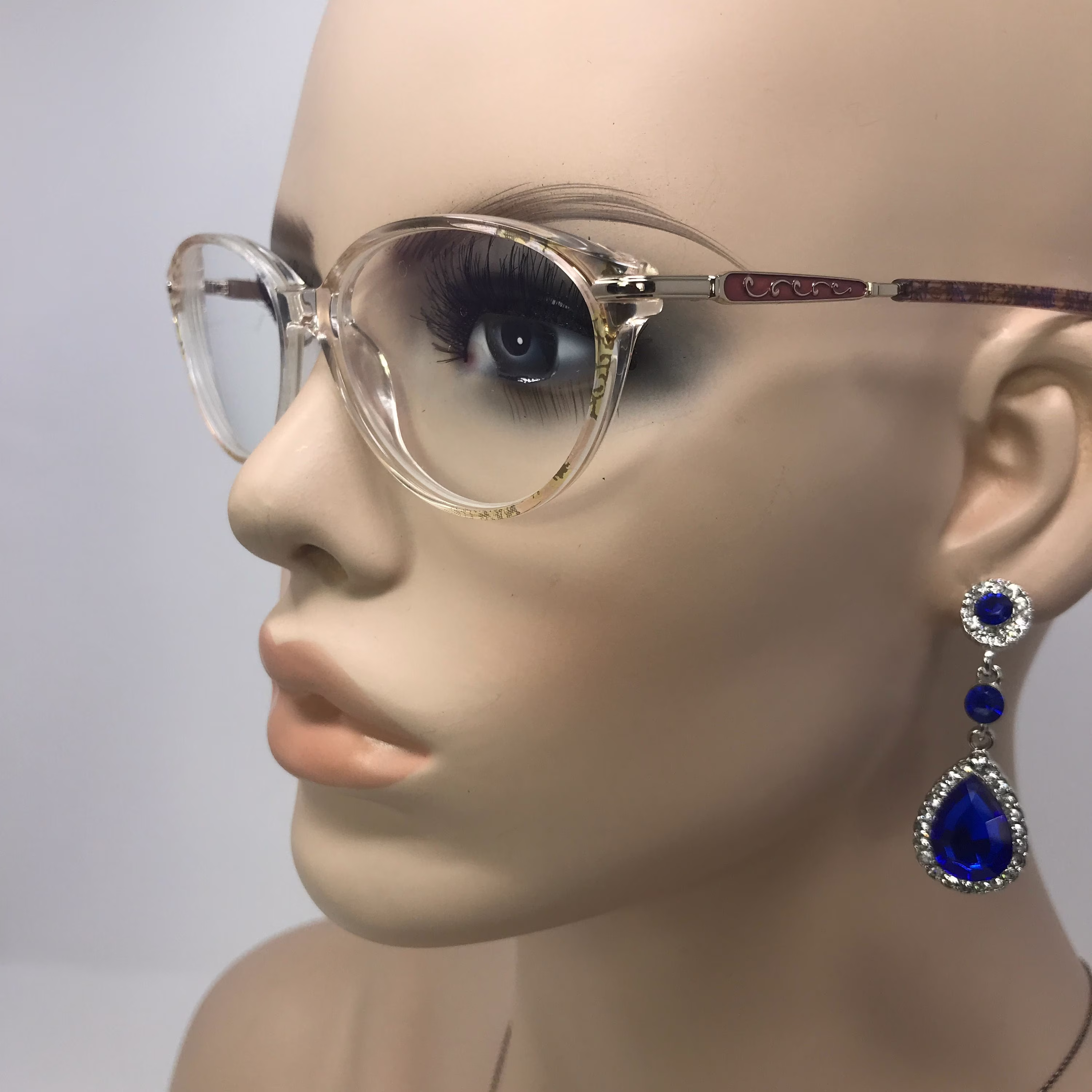 Vintage Specsavers Roslyn Eyeglasses Glasses Frame Clear Purple Oval Used Eyeglass Frames Retro