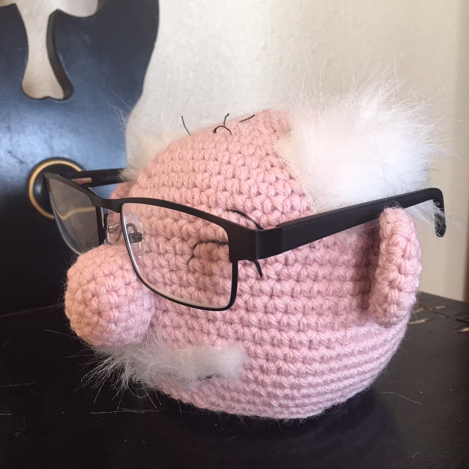 Eye Glass Holder - Over The Hill Gag Gift Old Man Waldorf Crochet Muppets Character Amigurumi