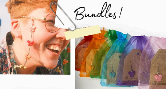 Butterfly Jewelry Bundles - Eyeglass Chain & | 1 Pair Of Earrings