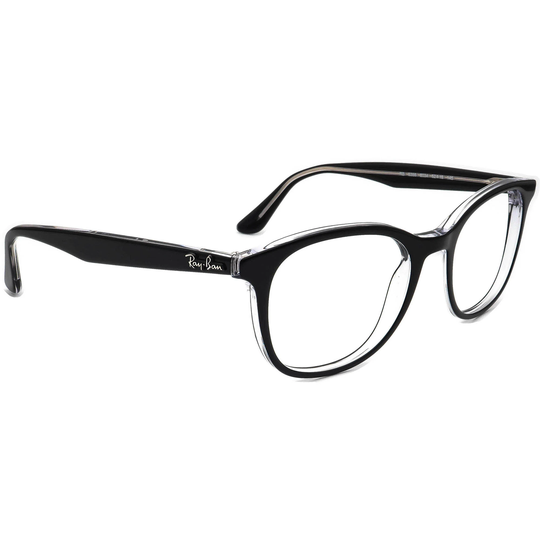 Ray-Ban Eyeglasses Rb 5356 2034 Black On Clear B-Shape Frame 52[]19 145