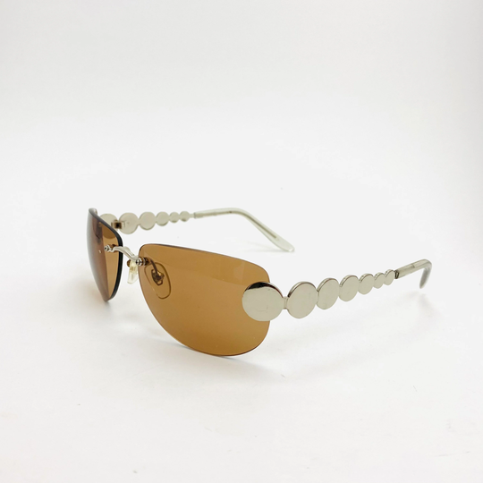 Authentic Vintage 90S Frameless Brown Deadstock Sunglasses