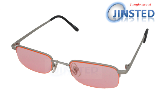 Adult High Quality Modern Sunglasses Pink Tinted Oval Lens & Silver Frame Uv400 Protection Cl035