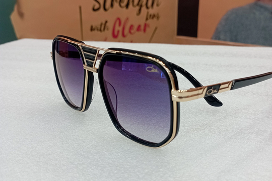 Cazal Sunglasses Mod 666 Gold Frame, Luxury Style Designer Fashion Eyewear, Best Eyeglasses Gift