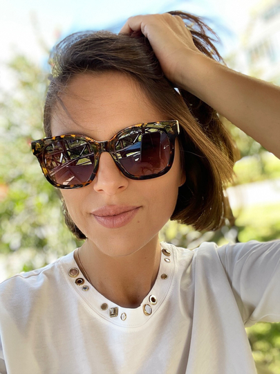 Melody Sunglasses | Fashion Women Eyewear Shades Beachwear Uv Protection Holiday Summer Full Tortoise Shell