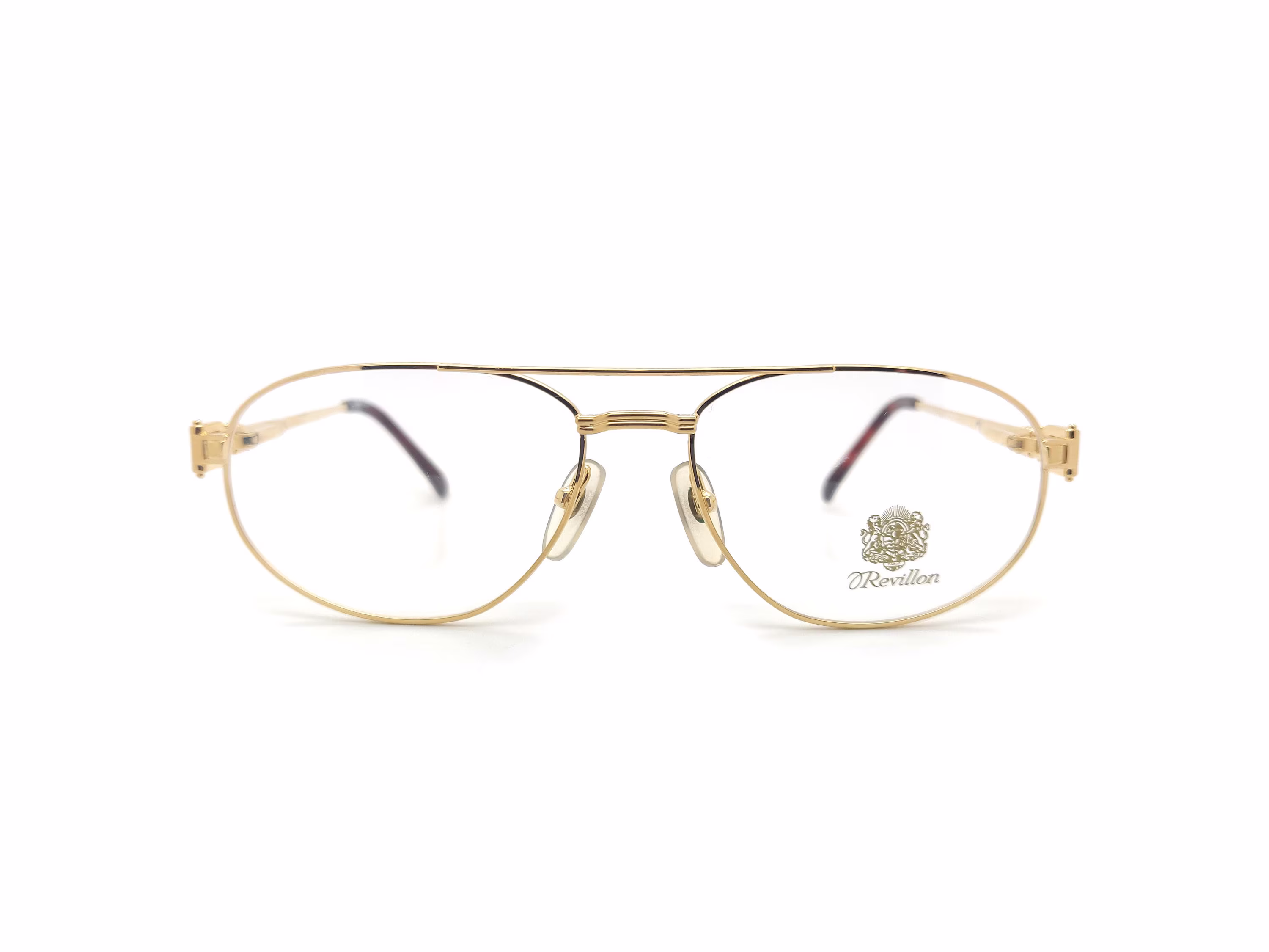 Genuine 1990S Revillon R518 31 Vintage Gold Aviator Eyeglasses // Made in France New Old Stock Plated