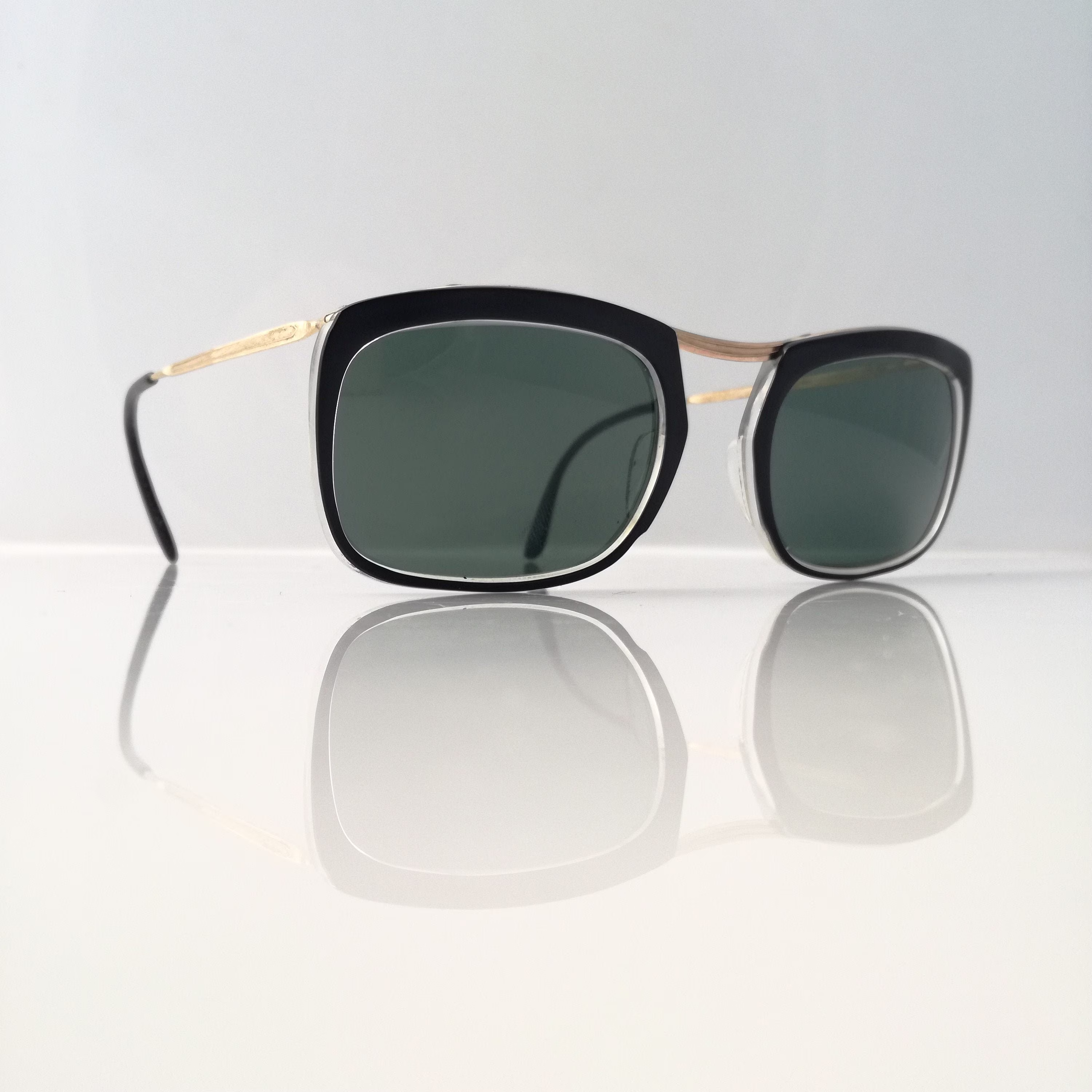 Gold Plated Sunglasses From The 50S, Dimensions 55 - 18, Vintage French Sunglasses, Motorcycle Glasses