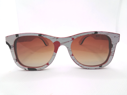 Skateboard Wooden Square Sunglasses Unisex