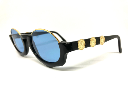 Vintage Gianni Versace Mod.s19 Col. 784 Black Sunglasses