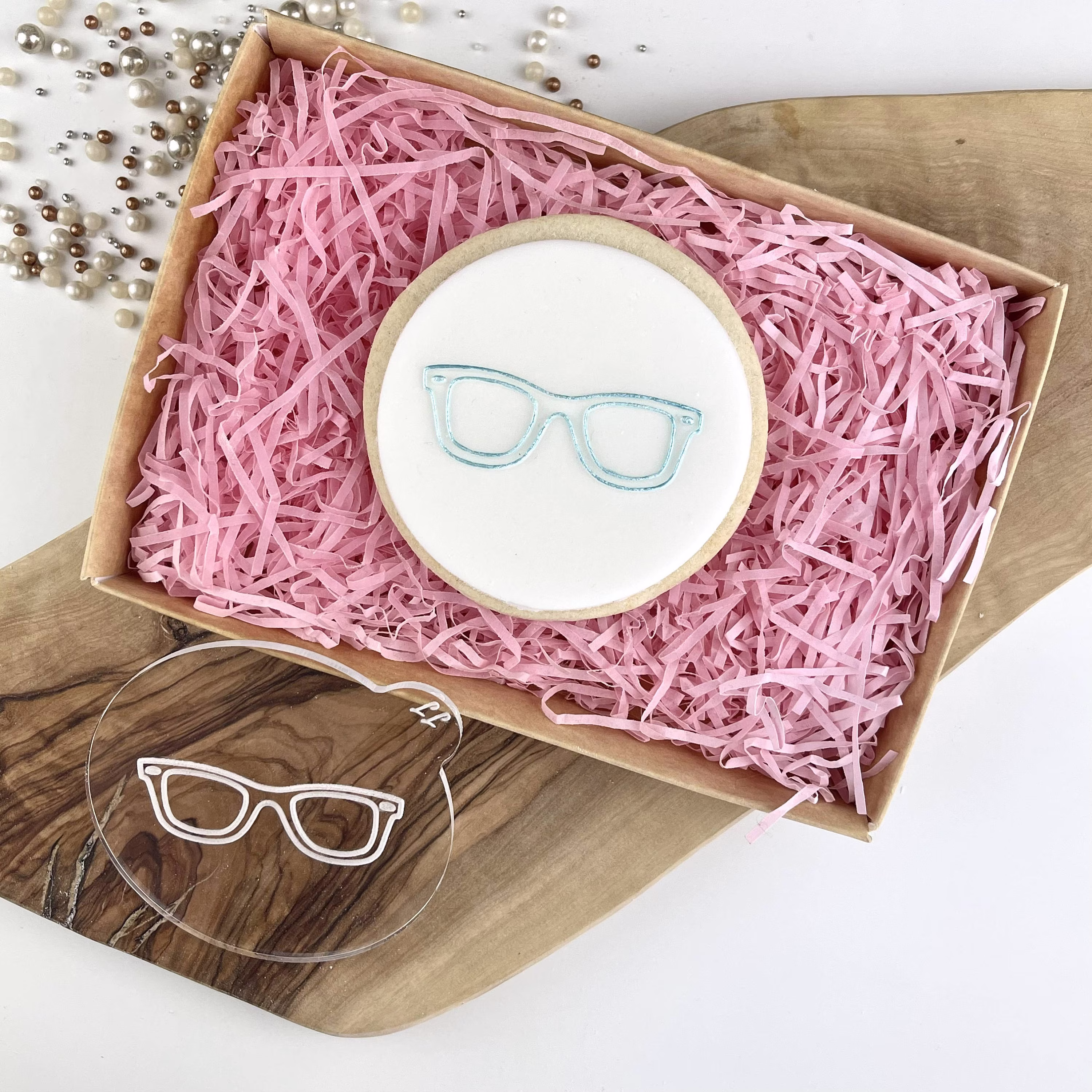 Sunglasses Cookie Embosser, Summer Stamp, Beach Holiday Postal Box Ideas
