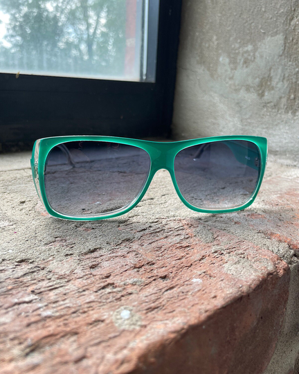 Vintage Green Anne Klein Ii For Riviera Sunglasses - Rectangle 90S Retro