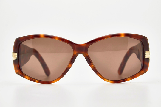 Vintage Sunglasses Woman Valentino V603 Oversize Glasses Brown Frame Acetat Occhiali Da Sole Classis Eyewear Plastic