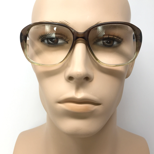 Vintage Adam Eyeglasses Glasses Frame Clear Brown Square Used Eyeglass Frames Retro Geek