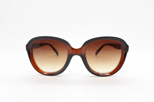 Y2K Vintage Angular Sunglasses. Women's Thick Transparent Brown 60S Mod Style Frame With Graduating Lenses. 2000S. Bnwt