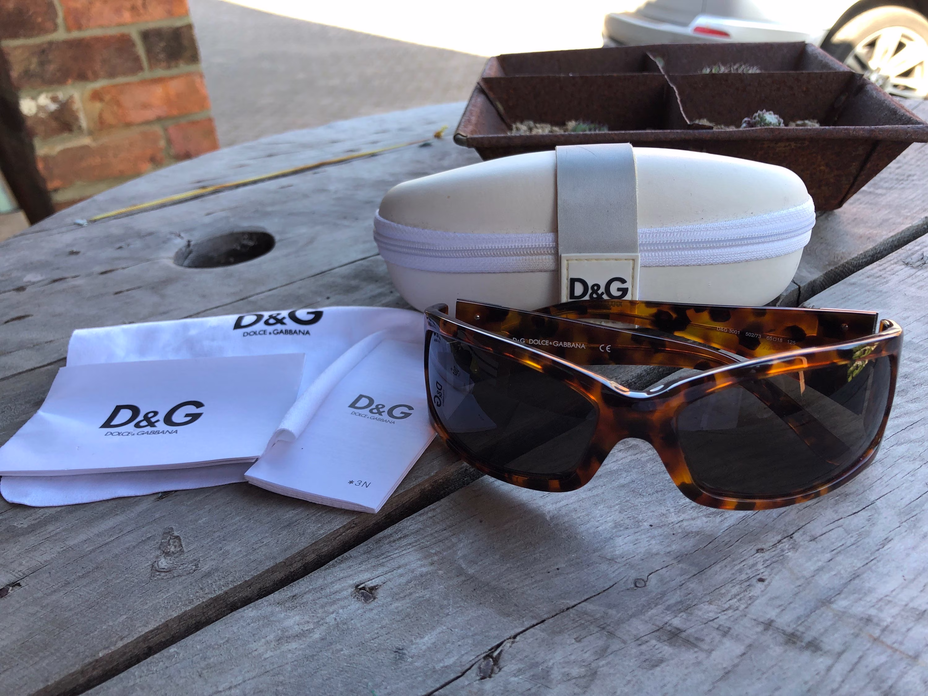 Authentic 90S D&g Tortoiseshell Sunglasses 3001